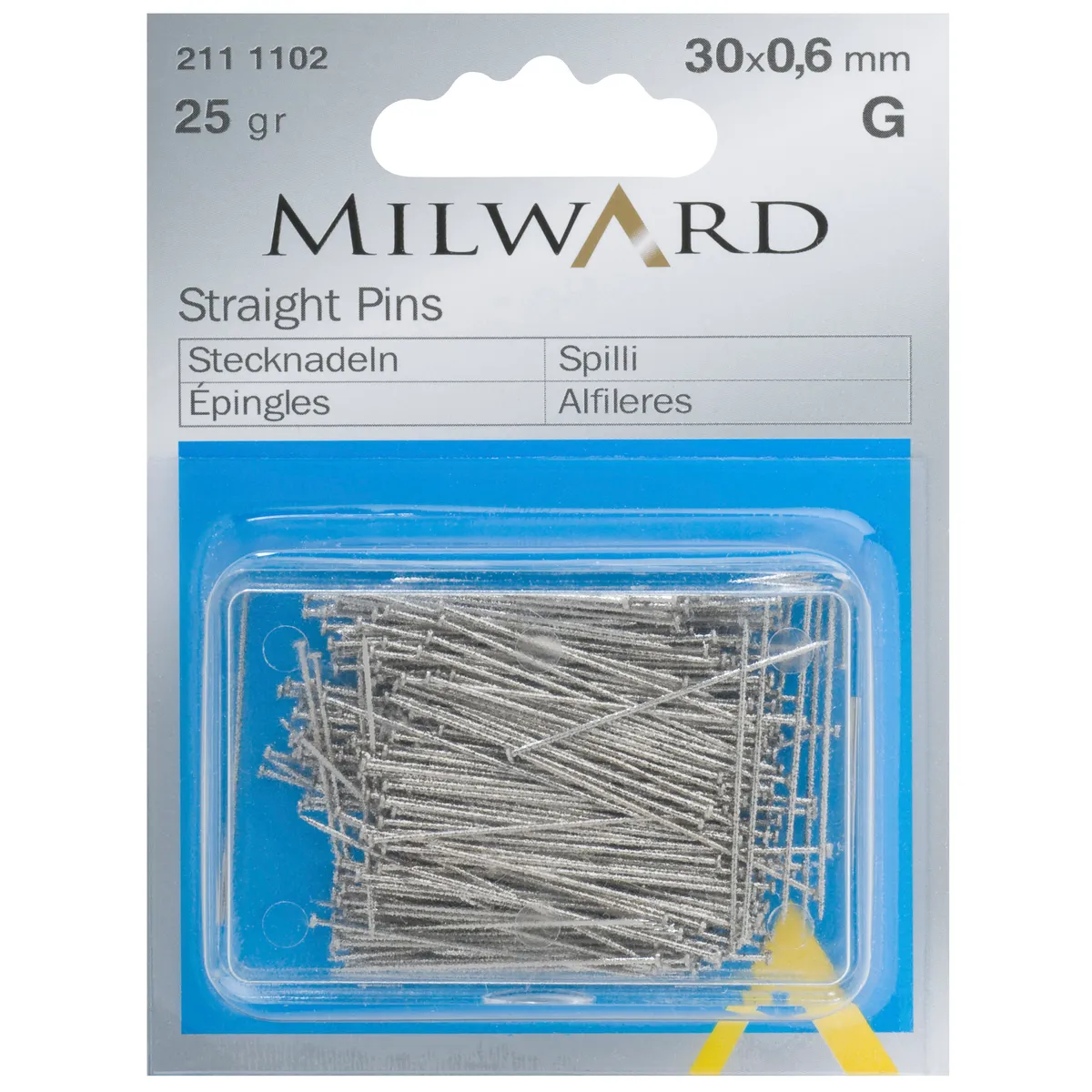 Nööpnõelad teraspeaga NI 30x0,6mm 25g