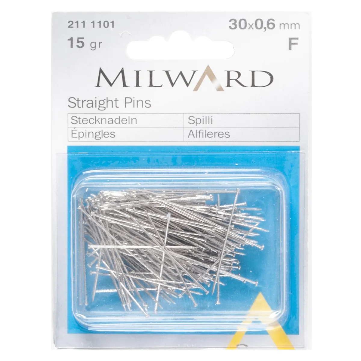 Nööpnõelad teraspeaga NI 30x0,6mm 15g